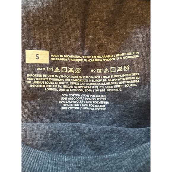 NWT Dark Gray Graphic T Shirt with TIM on Front Crew Neck Men's Size Small - Picture 4 of 5